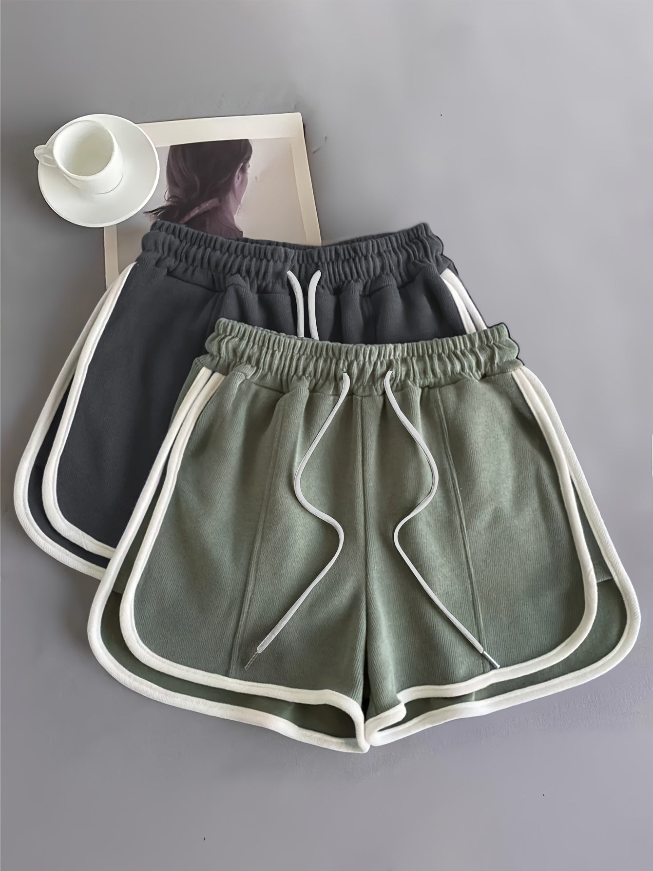 2 Pack Solid Color Dolphin Shorts