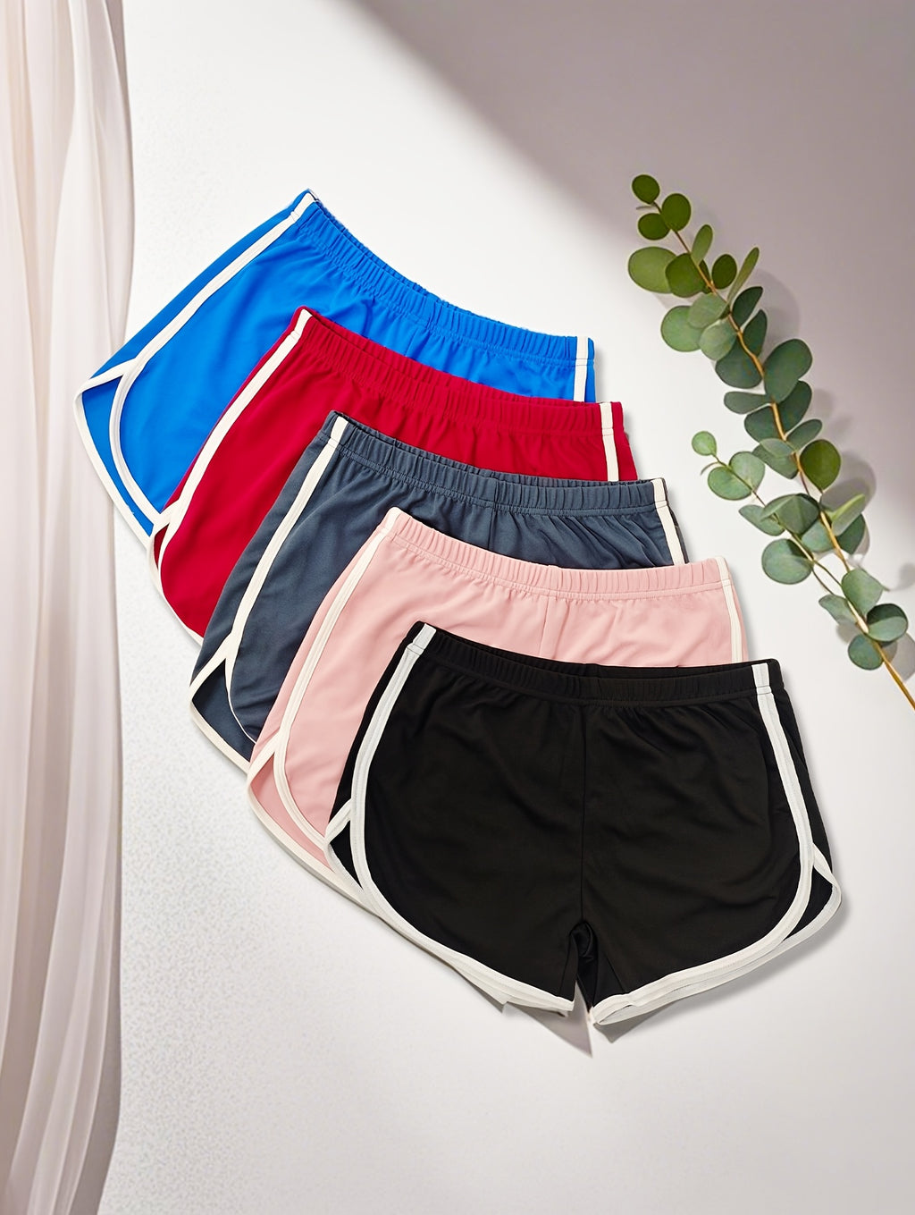 5-Piece Women's Dolphin Shorts Set