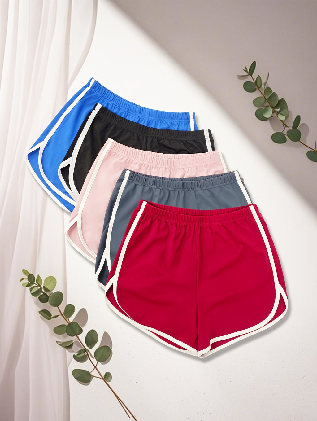 5-Piece Women's Dolphin Shorts Set