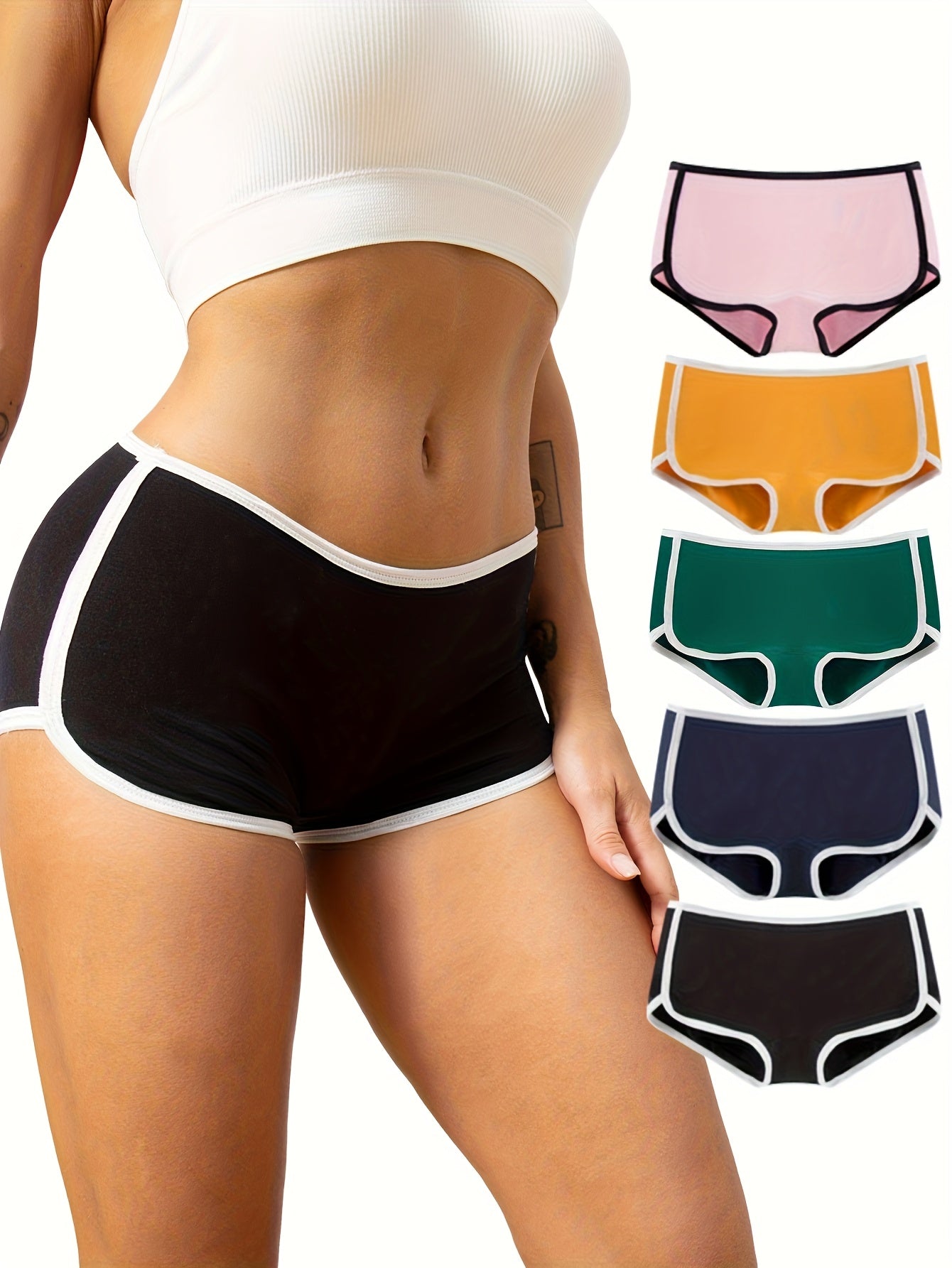 5 Pack Dolphin Mid-Rise Boxer Briefs