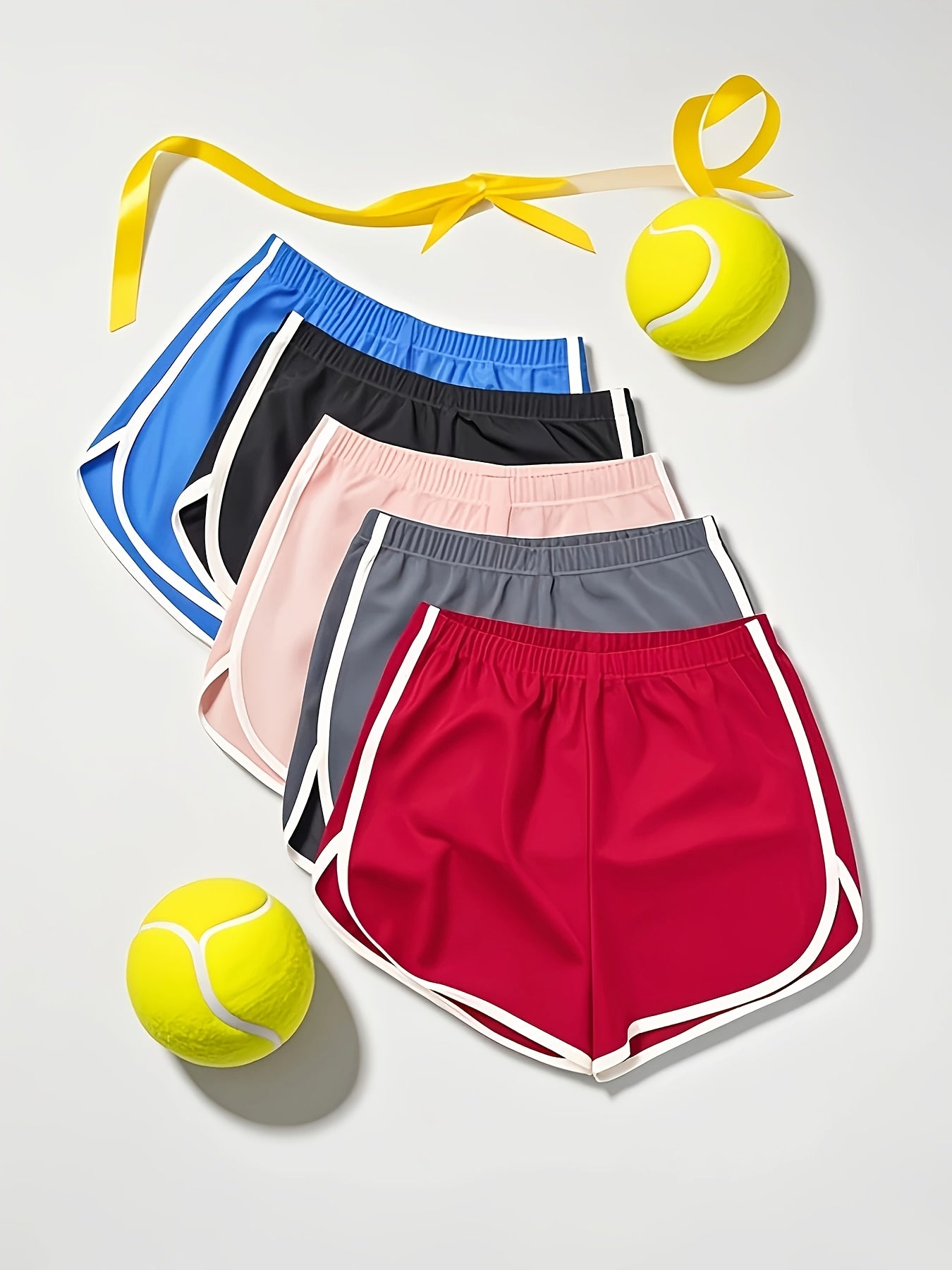 5 Pack High Waist Dolphin Shorts