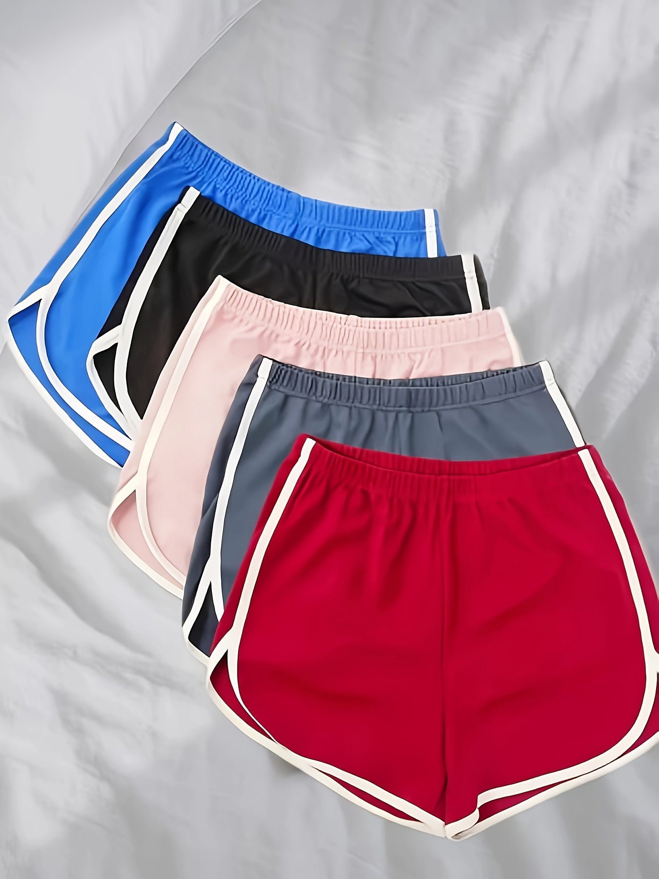 5 Pack High Waist Dolphin Shorts